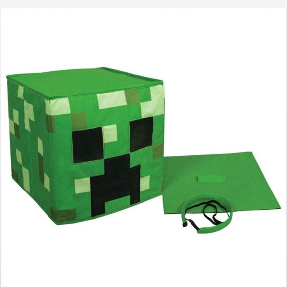 New Minecraft Halloween Costume Creeper Mojang Headpiece Green Mask NWT - Picture 5 of 15